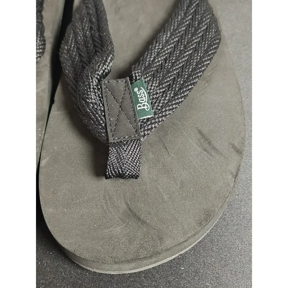 BASS Men's 8 / 41 Buxton Flip Flop Sandals Black New
